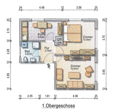 OG - 2-Zimmer - 