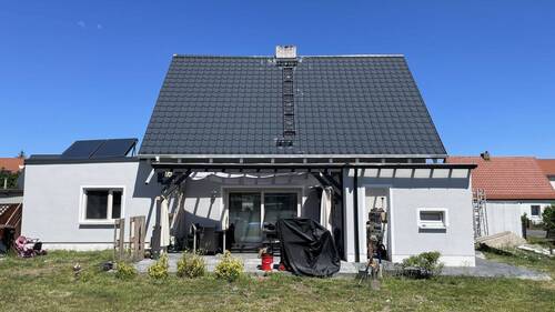 Ansicht vom Garten - Einfamilienhaus mit 158,00 m&sup2; in Lauta zum Kaufen