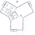Grundriss 3 Zimmer Wohnung - 