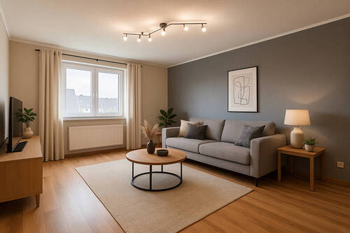 Wohnzimmer_gestaged_Netz - 3 Zimmer Etagenwohnung zur Miete in Klein Nordende