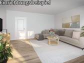 Wohnzimmer Einrichtungsbeispiel - Helle 2,5-Zimmer-Wohnung mit großem Westbalkon - sofort bezugsfertig