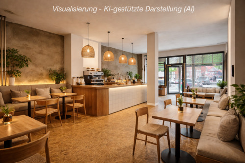 Visualisierung – KI-gestützte Darstellung - 2 Zimmer Gewerbeobjekt (Büro, Produktion, Verkauf) in Berlin