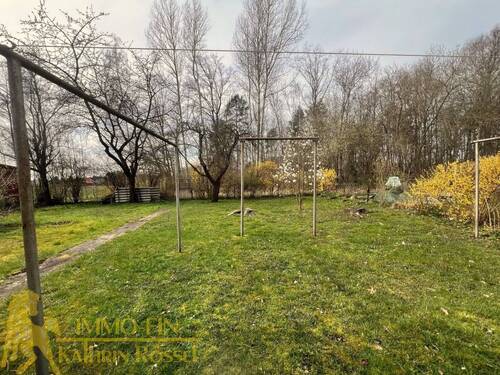 Blick vom Haus in den Garten - Bungalow mit 121,00 m² in Groß Düben zum Kaufen
