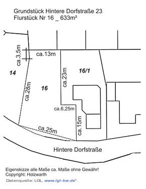 Eigenskizze Grundstück - 