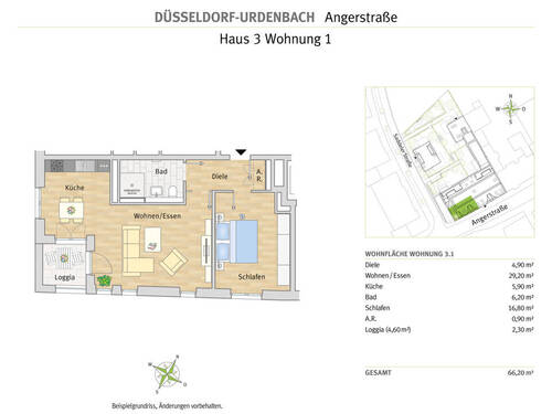 Duesseldorf Angerstr MFH 3 - Whg 3.1 - 