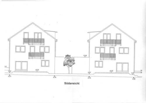Südansicht - Etagenwohnung mit 98,80 m&sup2; in Bergheim zum Kaufen