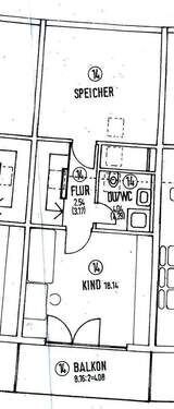 Dachgeschoss, Zi. zweigeteilt - 