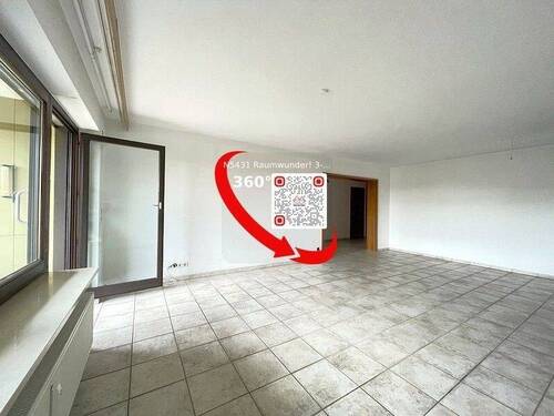 Wohnzimmer, zur 360°-Tour - 3 Zimmer Etagenwohnung zum Kaufen in Stein