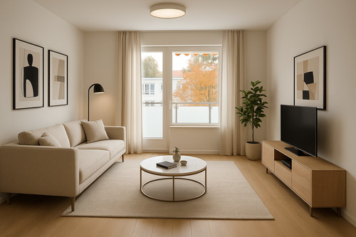 Wohnzimmer Beispiel - 1 Zimmer Etagenwohnung in Berlin