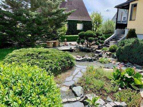 Garten - Doppelhaushälfte mit 115,80 m&sup2; in Greiz zum Kaufen