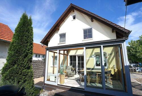 Ansicht West - 4 Zimmer Doppelhaushälfte in Obermeitingen