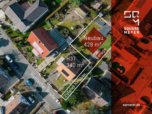 01_Titel_Luftbild Grundstück - Baugrundstück Einfamilienhaus in sonniger, ruhiger Lage