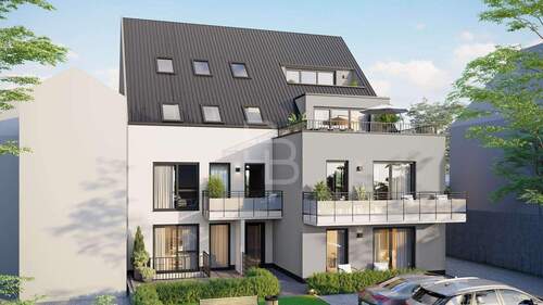 OBER55 - Visualisierung Rückansicht - 3 Zimmer Etagenwohnung zum Kaufen in Köln