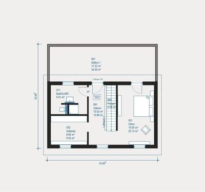 Dachgeschoss mit Dachterrasse - 