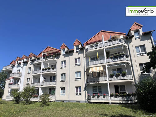 Objektansicht Rückseite - 3-Raum-Eigentumswohnung mit Balkon & Stellplatz in ruhiger Lage zu verkaufen!