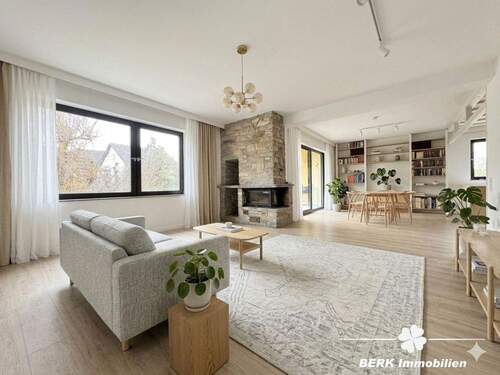 Wohnzimmer - KI generiertes Einrichtungsbeispiel - Einfamilienhaus mit 149,20 m&sup2; in Mainaschaff zum Kaufen