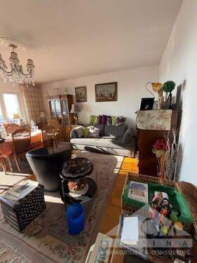 Wohnzimmer - Etagenwohnung mit 64,00 m&sup2; in Frankfurt am Main / Seckbach zum Kaufen