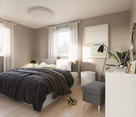 Schlafzimmer Variante2 - Bungalow mit 90,80 m&sup2; in Schwerin zum Kaufen