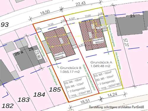 Etwaiger Grundstückszuschnitt - Grundstück in Mönchengladbach