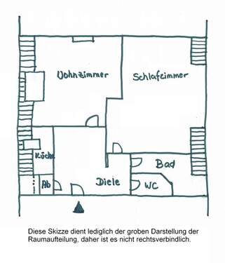 Skizze zur Raumaufteilung - 