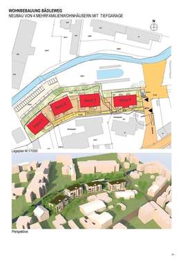 Lageplan und Perspektive - 3 Zimmer Etagenwohnung in Lahr/Schwarzwald