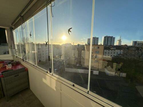 Blick vom verglasten Balkon - 