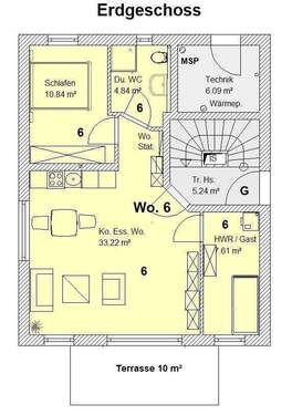 EG Whg. 6 Haus 2.jpg - Etagenwohnung mit 65,00 m&sup2; in Burgau zum Kaufen