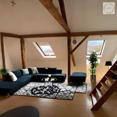 Wohnzimmer - Dachwohnung - Wohnen über den Dächern von Pforzheim