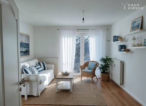 Einrichtungsbeispiel (KI) - Sanierte, helle 1-Zimmer Wohnung im schönen Winterhude