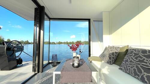 Wohnbereich mit Rundum Verglasung.JPG - Etagenwohnung zum Kaufen in Düsseldorf