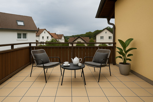 Balkon - Sehr helle 2-Zimmerwohnung mit sonnigem Balkon in herrlicher Aussichtslage
