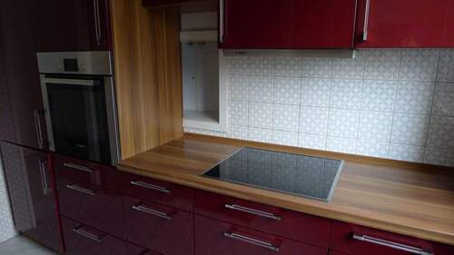 Einbauküche in rot - 