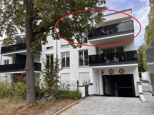 Südansicht - Neubau!Erstbezug! Komf. 2-Zi.-Whg. mit ca. 11 m² Südbalkon im Westen v. Rgbg.