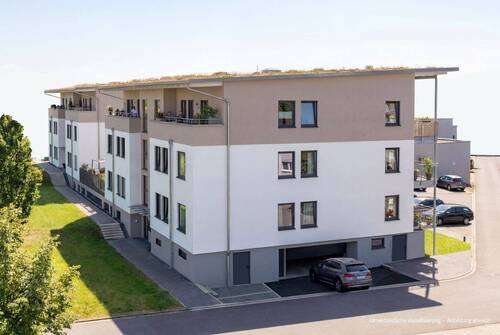 Ansicht Nord mit Tiefgaragenzufahrt - 