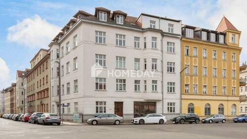 Außenansicht 1 - Vielseitige Erdgeschossimmobilie mit Balkon und zwei Zugängen in gefragter Lage von Leipzig