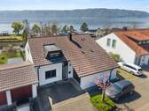 Luftaufnahme - Haus, Garage und Bodensee - 