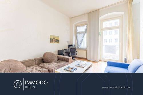 Wohnzimmer - ? Licht, Charme & Lage - 1-Zimmer-Altbautraum mit Balkon& EBK im beliebten Florakiez