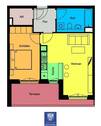 Grundriss - 2 Zimmer Etagenwohnung zur Miete in Dresden