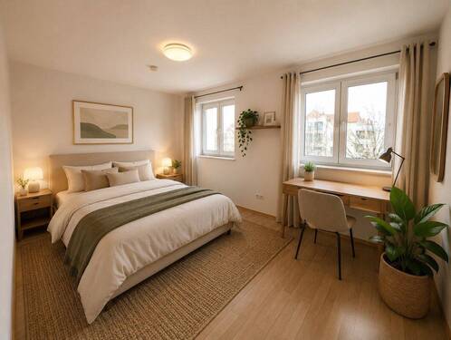 Schlafen-mit KI-Wohnbeispiel - 3 Zimmer Etagenwohnung zum Kaufen in Mering