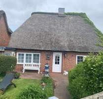 Halbinsel Nordstrand - Romantisches Reetdachhaus direkt am Deich: IHR NEUES FERIENHAUS !