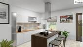 Küche mit Zugang zur Terrasse - Etagenwohnung mit 101,70 m² in Eckental zum Kaufen