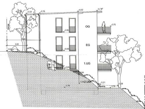 Ansicht Westen Bauplan - 