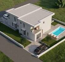 Neubau sehr schicke Doppelhaushälften m. Pool in ruhiger Top-Lage - Tar