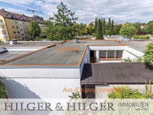 Überblick - rechtwinkeliger Baukörper - 5 Zimmer Bungalow in München