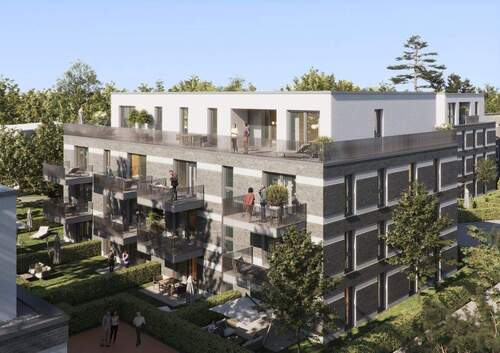 Haus 3 Perspektive - Grunderwerbsteuer 6,5% geschenkt! Eschenpark - Exklusive Gartenwohnung mit Stil und Komfort