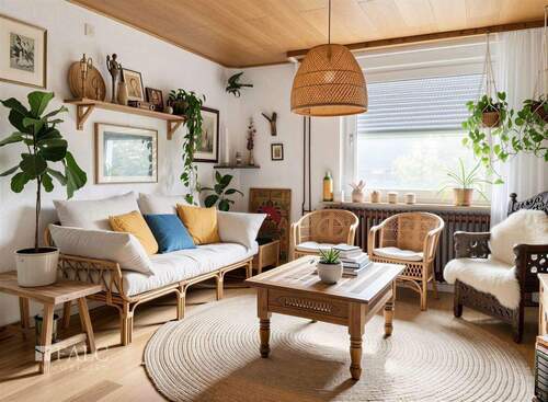 Wohnzimmer - Doppelhaushälfte mit 95,00 m&sup2; in Daaden zum Kaufen