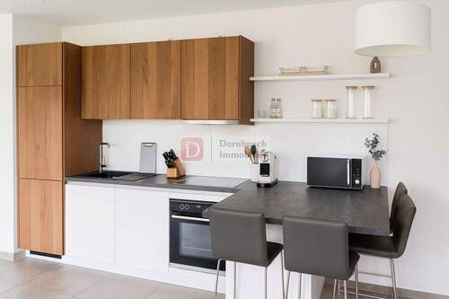 Einbauküche - Staging - 2 Zimmer Terrassenwohnung zur Miete in Frankfurt am Main
