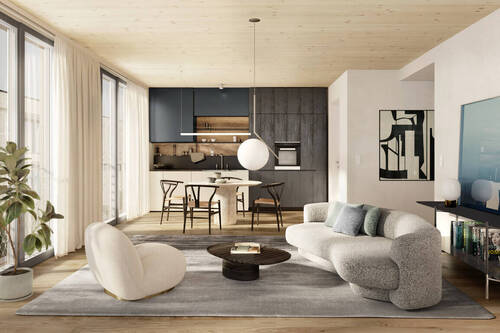 Wohnen Neckarfuxx - 3-Zimmer-Wohnung mit Balkon, Office und TG-Stellplatz