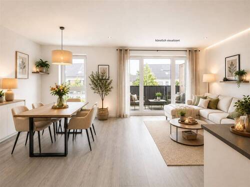 Einrichtung künstlich visualisiert - 3 Zimmer Etagenwohnung in Wedel