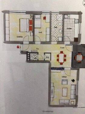 Grundriss.jpg - Eigentumswohnung 3,5 Zimmer - 1.OG inkl. Garage